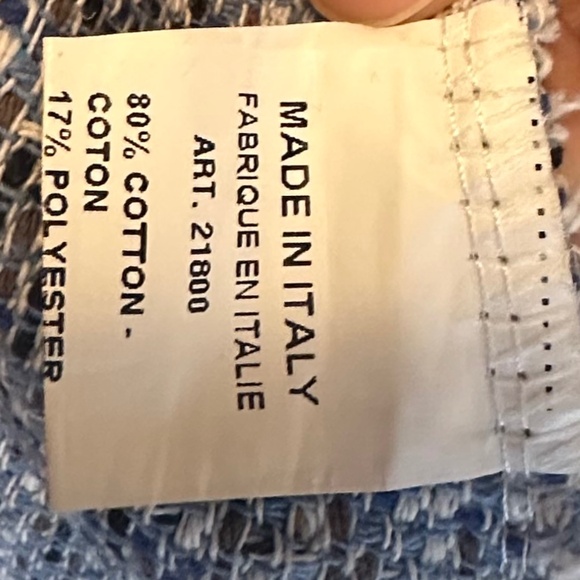 Blue Tweed Jacket and Skirt Set Size Medium - Picture 6 of 6